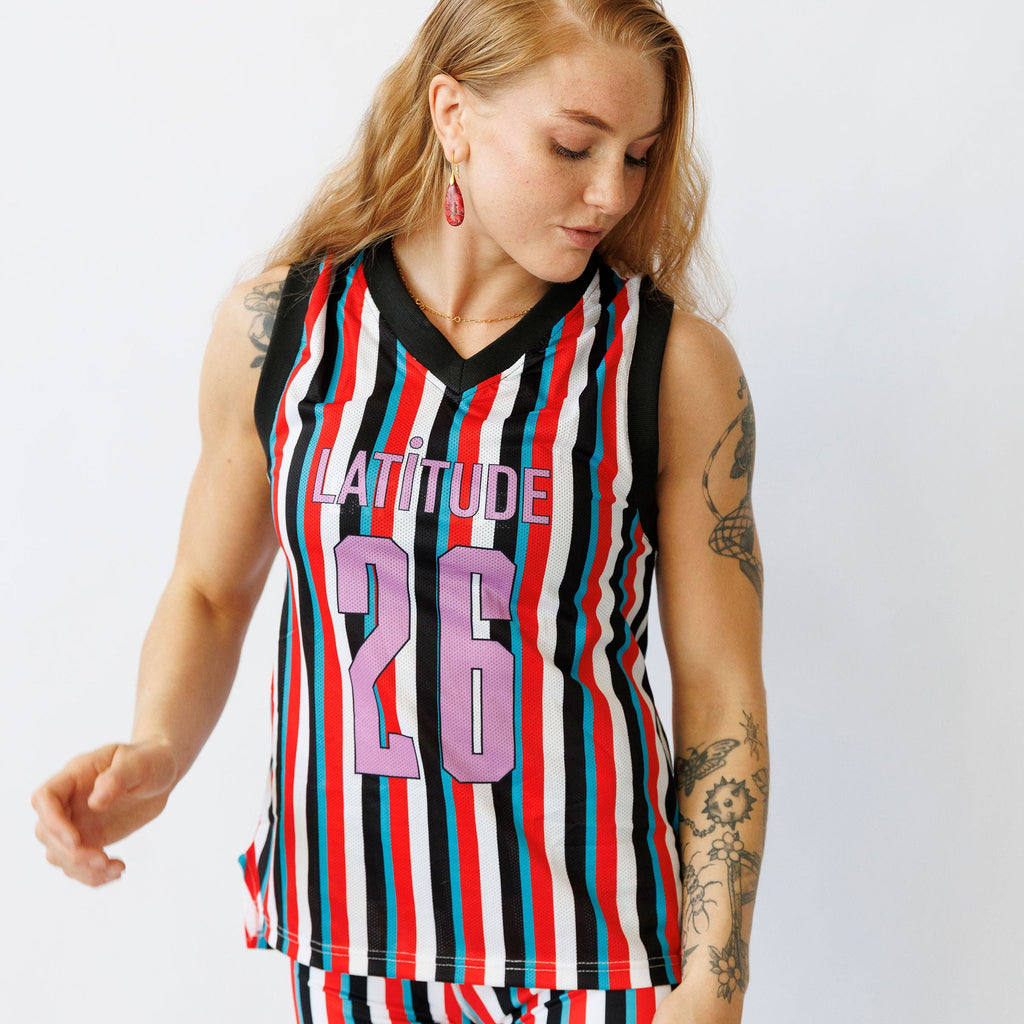 Striped "Latitude 26" Tank Top