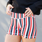 Striped Compression Shorts
