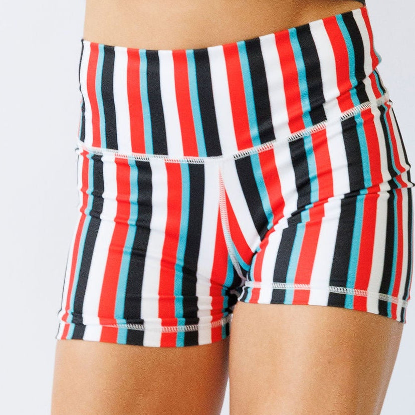Striped Compression Shorts